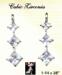 Cubic Zirconia CZ Earrings: Triple Stone CZ Earrings