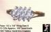 Cubic Zirconia CZ Ring:  Cluster CZ Ring 14K Electroplate