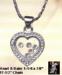 2Heart Pendant:  Floating Crystals Rhinestone Heart Necklace