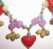 Necklace -  Cinnabar Hearts and Crystals