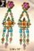 Chandelier Earrings: Floral Chandelier Earrings Rhinestone