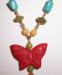Necklace -  Butterfly and Beads