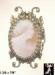 Cameo Brooch : Vintage Shell Cameo Pin Pendant, Cameo
