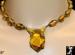 Czech Necklace: Vintage Bohemian Czech Glass Topaz Necklace