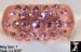 Lucite Rhinestone Ring; Pink Plastic Lucite Rhinestone Ring