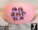 Ring: Pink Plastic Rhinestone Ring, Plastic Ring