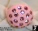 Ring: Pink Plastic Rhinestone Dome Ring, Plastic Ring