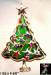 Christmas Tree Pin: Lucite Rhinestone Christmas Tree Brooch