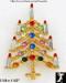 Christmas Tree Pin: Rhinestone Candle Christmas Tree Pin