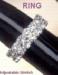 Ring: Rhinestone Stretch Ring 2 Row, Double Row Stretch Ring