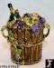 Trinket Box:  Wine Bottle & Grapes Trinket Box | Collectible