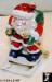 Christmas Trinket Box: Skiing Santa Jeweled Trinket Box