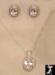 CZ Necklace Set: Cubic Zirconia Pendant Necklace Earring Set