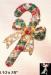 Christmas Pin: Rhinestone Christmas Candy Cane Pin Goldtone