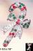 Christmas Candy Cane Pin: Rhinestone Candy Cane Pin Brooch