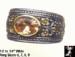 Ring: Two-tone Topaz CZ Ring, Topaz Cubic Zirconia Ring