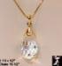 Lucite Rhinestone Pendant Necklace: Lucite Crystal Pendant