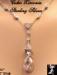 Cubic Zirconia Y Necklace, Sterling CZ Necklace Faceted Drop