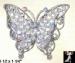 Butterfly Pin: Aurora Borealis Rhinestone Filigree Butterfly
