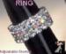 Stretch Ring: Aurora Borealis/ Clear Rhinestone Stretch Ring