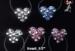 Toe Ring: Rhinestone Heart Toe Rings Pastels Set of 5