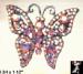 Butterfly Pin: Aurora Borealis Pink Rhinestone Butterfly Pin