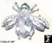 Bee Pin: Rhinestone Open-back Crystal Bee Brooch Pin/Pendant