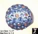 Ring: Lucite Rhinestone Ring, Plastic Rhinestone Ring Blue