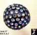 Ring: Black Plastic Clear AB Rhinestone Ring, Plastic Ring