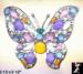 Butterfly Pin: AB Cabochon Rhinestone Butterfly Brooch Pin