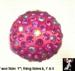 Lucite Rhinestone Ring - Hot Pink! | Plastic Rhinestone Ring