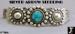 Native American Look Sterling Silver Faux Turquoise Bracelet