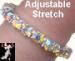 Stretch Ring:  Aurora Borealis Clear Rhinestone Stretch Ring
