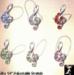 Stretch Toe Rings: Musical Treble Clef Rhinestone Toe Rings