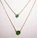 Vermeil Multi Length Necklace - Green CZ