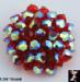 Brooch: Aurora Borealis Red Crystal Pin Vintage, Crystal Pin