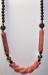 Black and Coral Composition Necklace