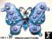 Butterfly Pin: Rhinestone Butterfly Brooch Pin Blues
