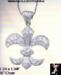 Fleur D'Lis Pendant Necklace: Rhinestone Fleur D'Lis Jewelry