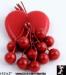 Bakelite Pin: Vintage Bakelite Heart Cherries Pin, Bakelite