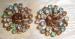 Vintage Multi Color Rhinestone Earrings