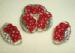 Vintage Cherry Red and Silver Set