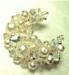 Pearl and Crystal Moon Brooch