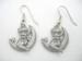 Cute Betty Boop Pierced Earrings Pewter Style