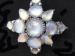 Dainty Unusual Maltese Frosted & Striped Pin / Brooch