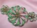 Set Rhinestone & Enamel Flower Brooch & Earrings