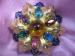 Multi-Colorful Rhinestones & Cloissonn� Flower Brooch / Pin