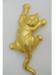 Signed JJ Gold Tone Climbing Cat Brooch / Pin