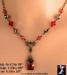 Necklace Set: Victorian Style Red Crystal Necklace Earrings