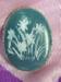 Hand Painted Flowers Williamsburg Blue & White Brooch / Pend